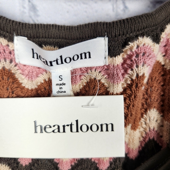 NWT Heartloom Size S Zigzag Maxi Dress in Brown, Pink, and Cream - Picture 5 of 5